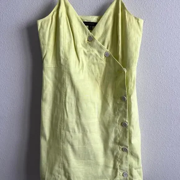 Banana Republic Soft Neon Green button up sundress - Picture 2 of 5